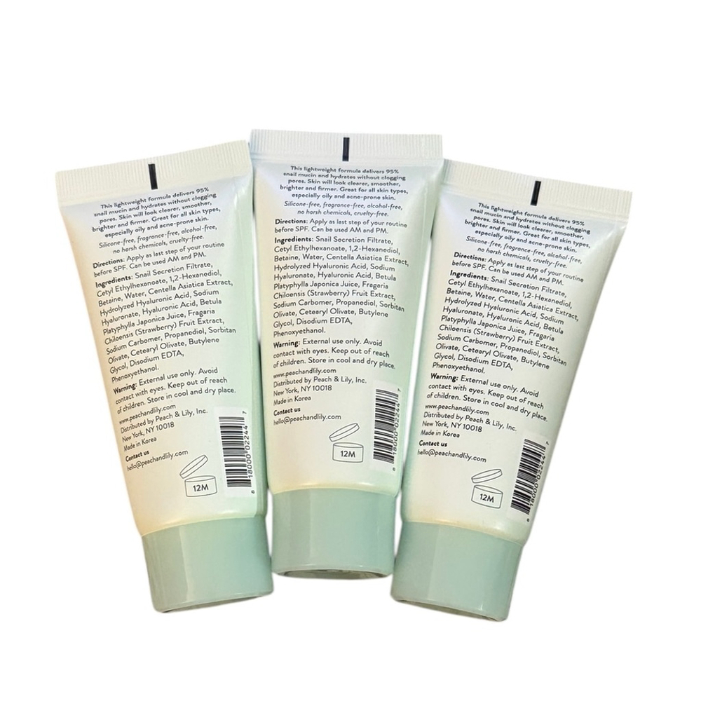 New Peach Slices Snail Rescue Moisturizer x 3 Travel sized - Picture 2 of 2